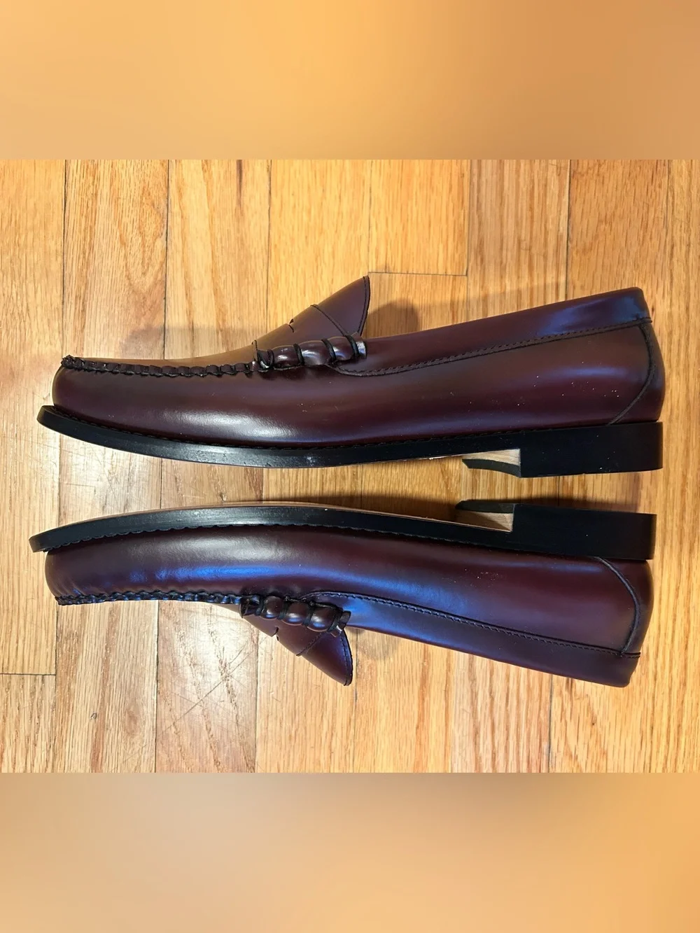 J. Crew Men’s Penny Loafers in Burgundy Leather